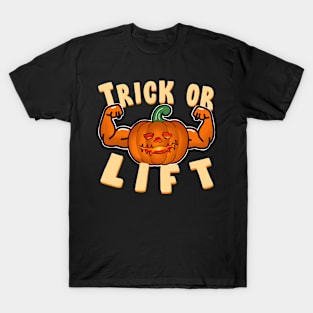 Trick or Lift Halloween Jack-o'-lantern Squats T-Shirt